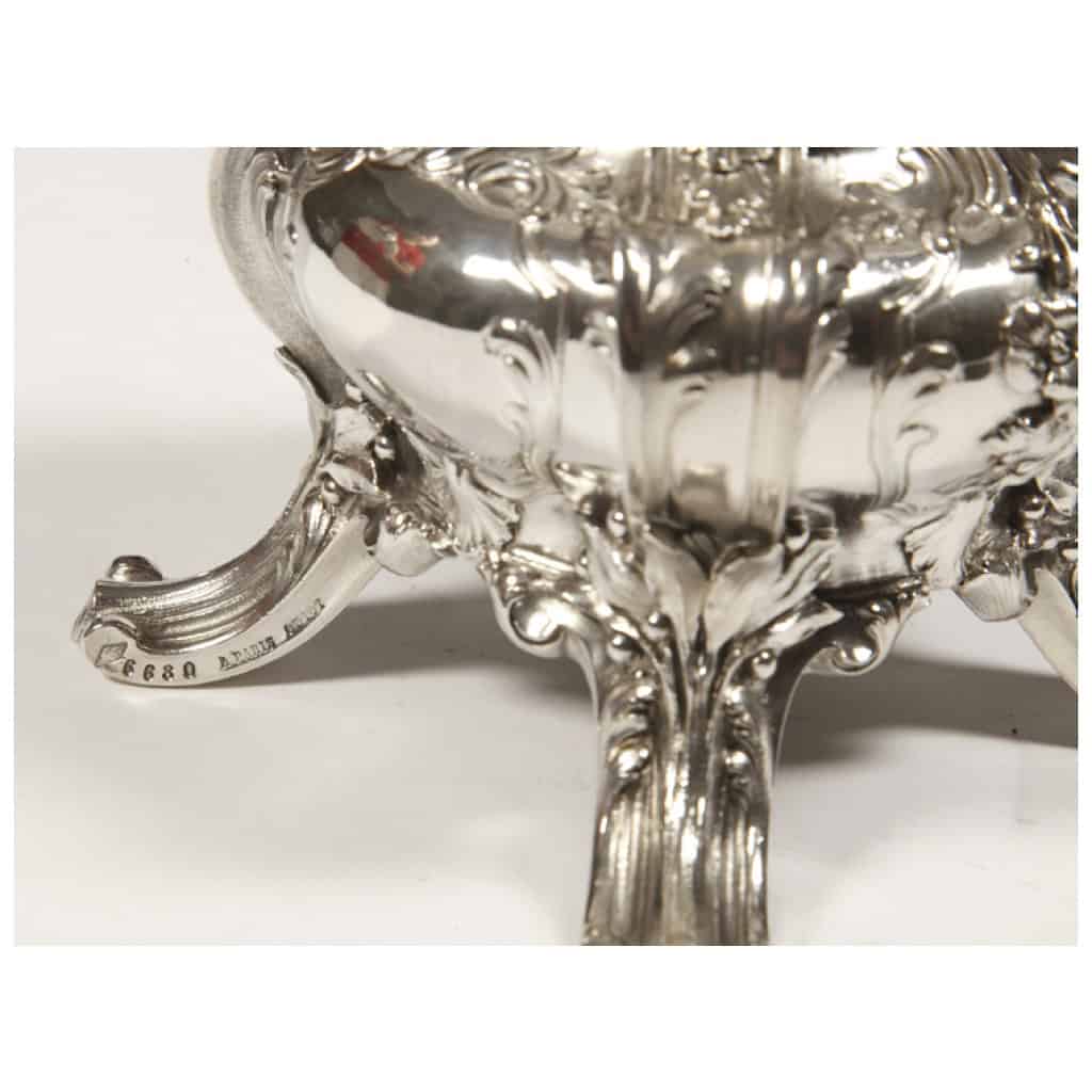 ORFÈVRE GUSTAVE ODIOT – PAIRE DE COUPES EN ARGENT MASSIF ET CRISTAL BACCARAT 9