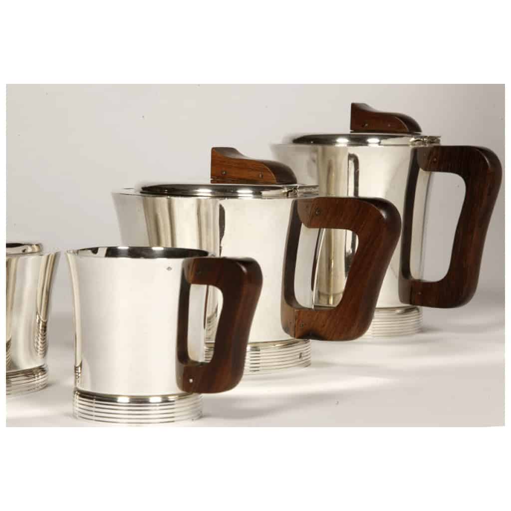 GOLDSMITH JEAN E. PUIFORCAT – ART DECO 6 STERLING SILVER TEA COFFEE SERVICE
