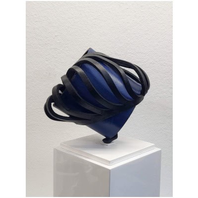 Blue and black leather bracelet 3