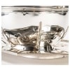 CARDEILHAC – SAUCIÈRE SUR SON PLATEAU EN ARGENT MASCARONS XXème 21
