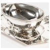 CARDEILHAC – SAUCIÈRE SUR SON PLATEAU EN ARGENT MASCARONS XXème 22