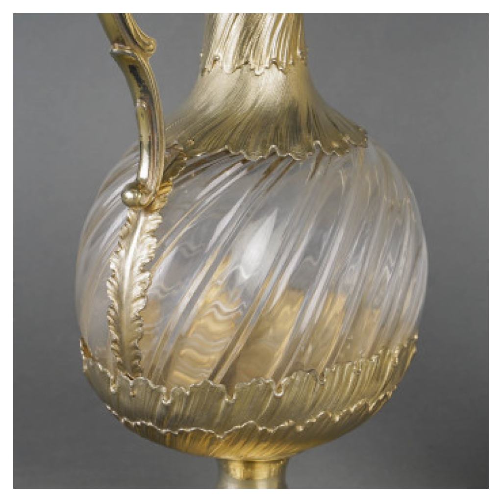 GUSTAVE ODIOT – PAIR OF CRYSTAL AND VERMEIL EWERS CIRCA 1870/1880 21