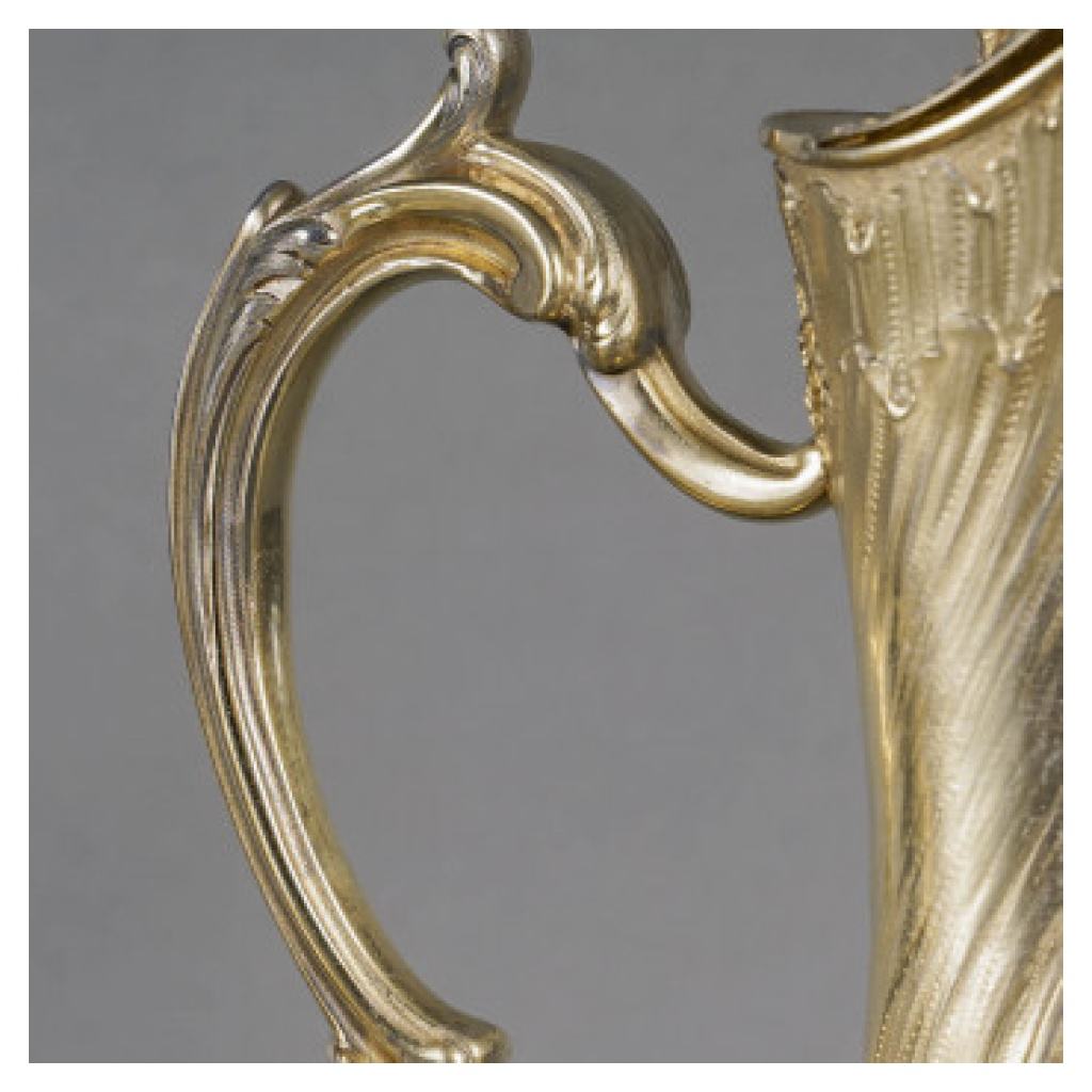 GUSTAVE ODIOT – PAIR OF CRYSTAL AND VERMEIL EWERS CIRCA 1870/1880 18