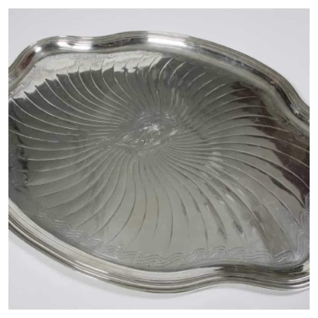 GOLDsmith A. AUCOC – STERLING SILVER OVAL TRAY XIXE3