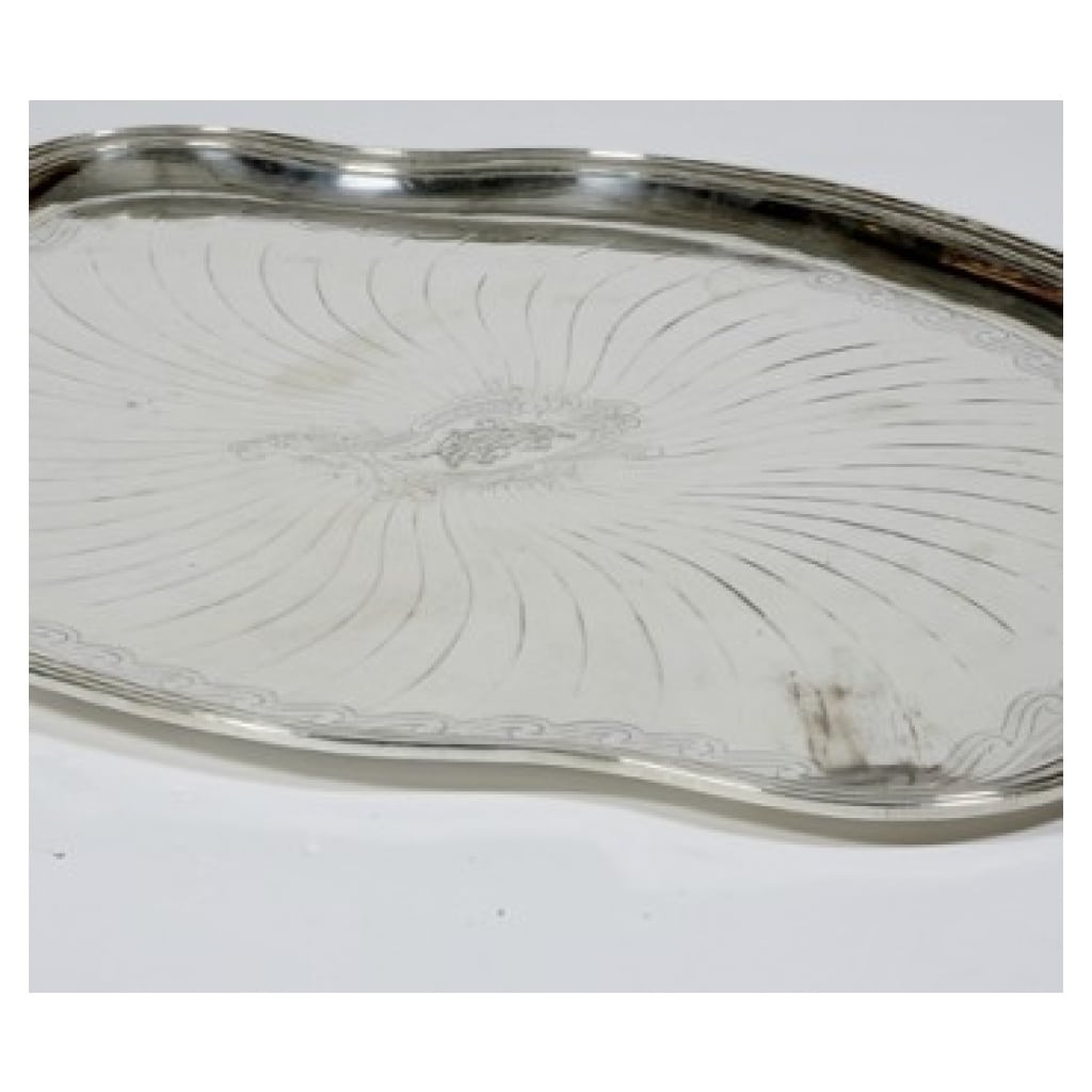 GOLDsmith A. AUCOC – STERLING SILVER OVAL TRAY XIXE6