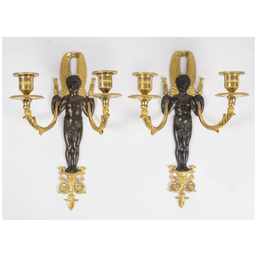 Pair of 1st Empire period sconces (1804 – 1815). 3