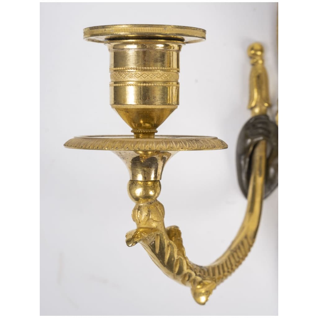 Pair of 1st Empire period sconces (1804 – 1815). 6