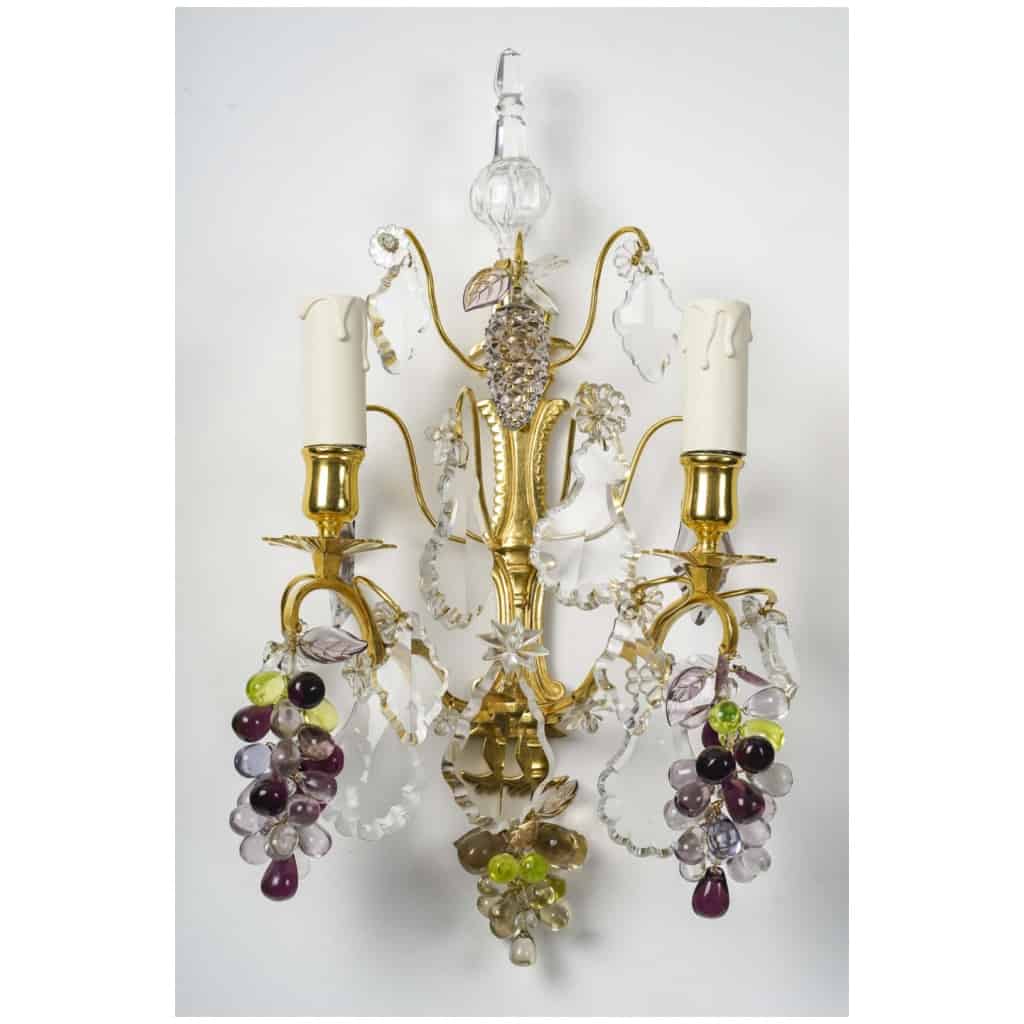 Pair of Napoleon III period sconces (1848 - 1870). 8