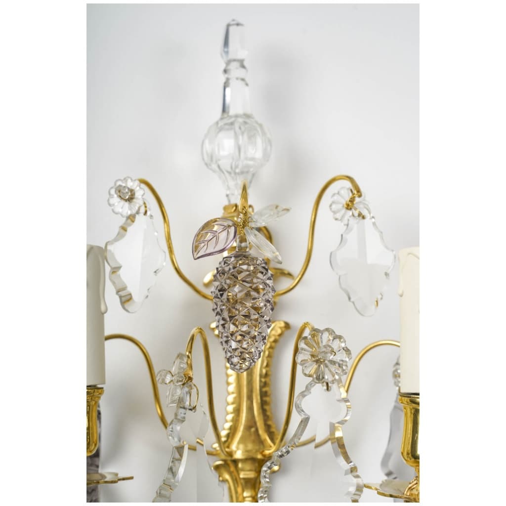 Pair of Napoleon III period sconces (1848 - 1870). 6