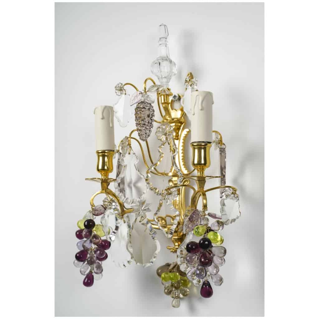 Pair of Napoleon III period sconces (1848 - 1870). 5