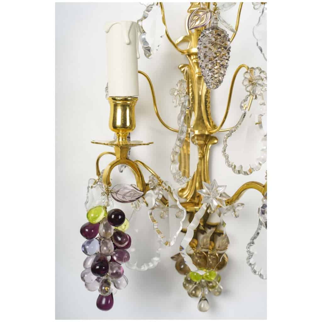 Pair of Napoleon III period sconces (1848 - 1870). 4