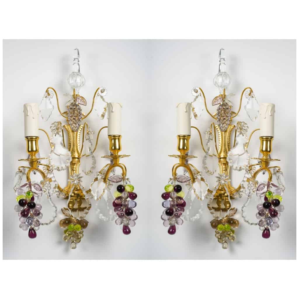 Pair of Napoleon III period sconces (1848 - 1870). 3