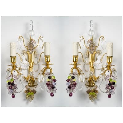 Pair of Napoleon III period sconces (1848 - 1870). 3