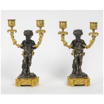 Pair of Napoleon III period candlesticks (1848 – 1870).