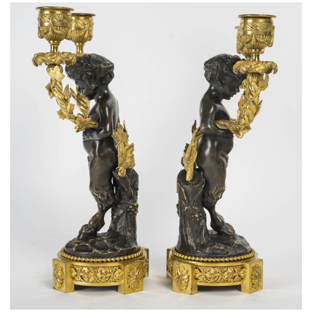 Pair of candlesticks from the Napoleon III period (1848 – 1870). 5