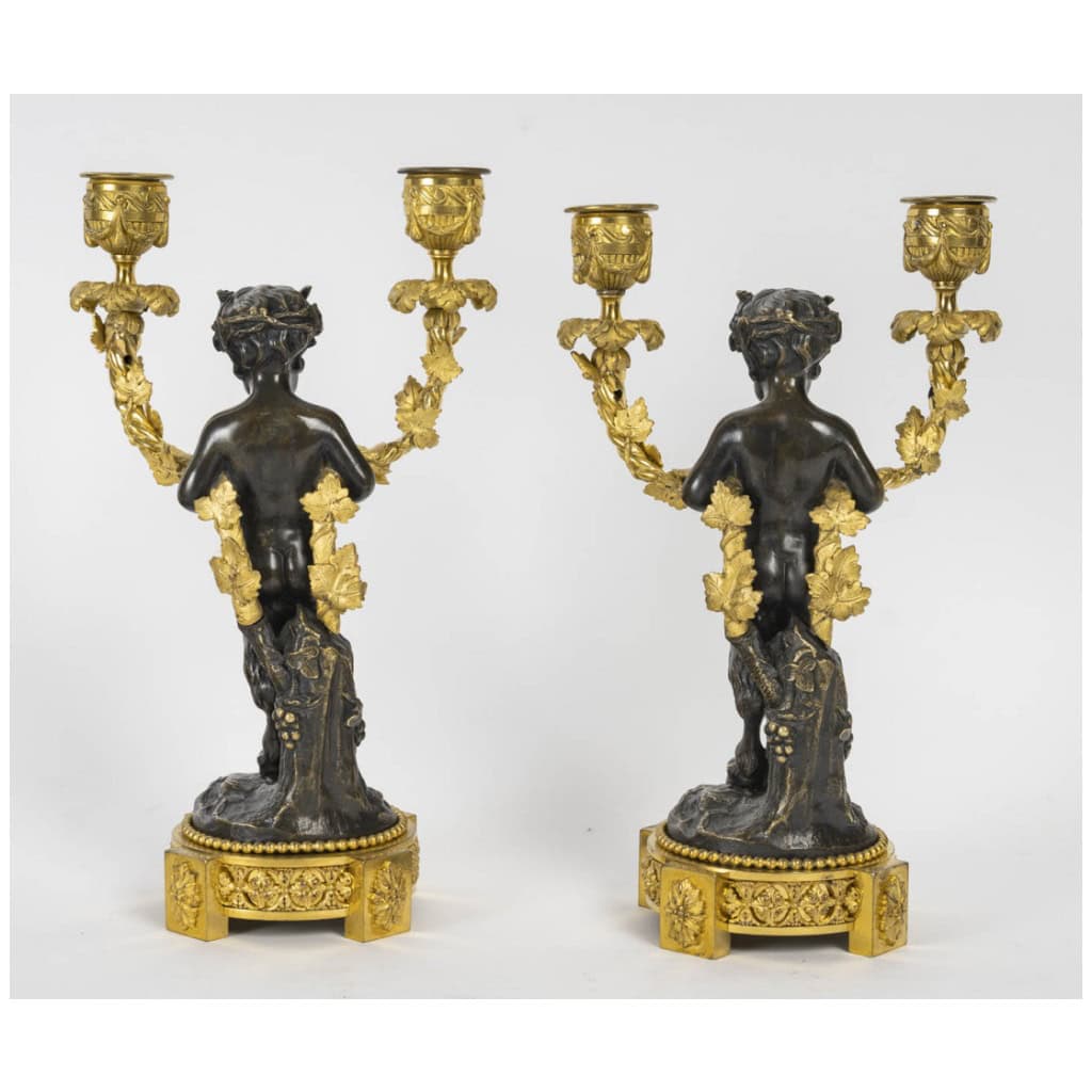Pair of candlesticks from the Napoleon III period (1848 – 1870). 4