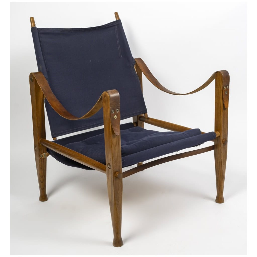 Pair of safari armchairs attributed to Kaare KLINT 5