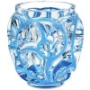 Cristal Lalique ,Vase « tourbillon « Emaillé Bleu. » 8