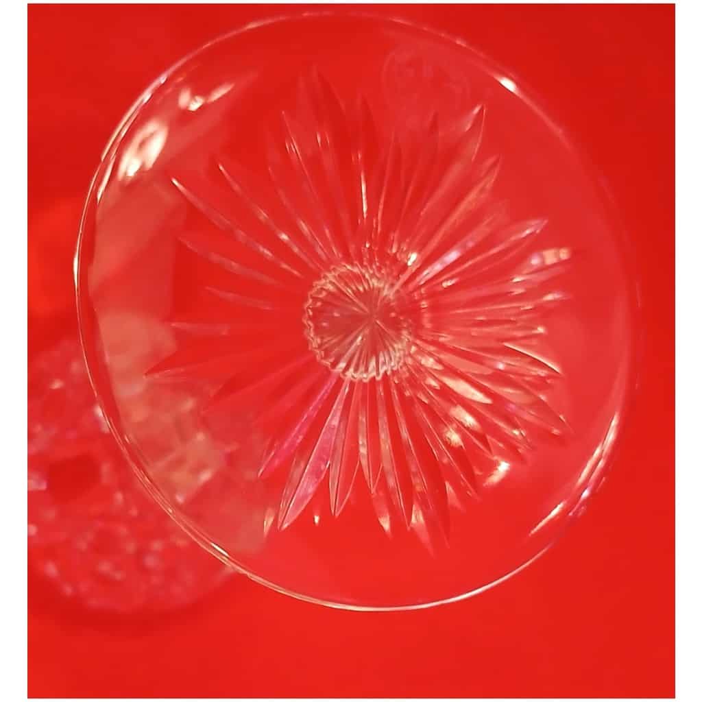 9 BACCARAT RED WINE GLASSES model Bogota, all signed 5
