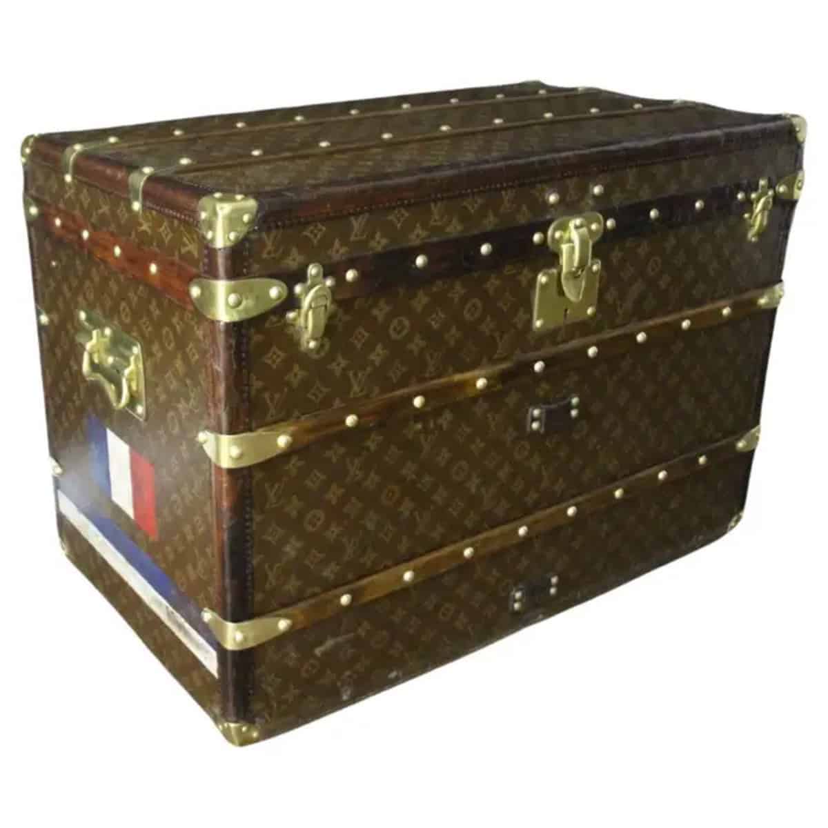 Louis Vuitton trunk 1920, Louis Vuitton trunk, Vuitton hat trunk 75 cm 3