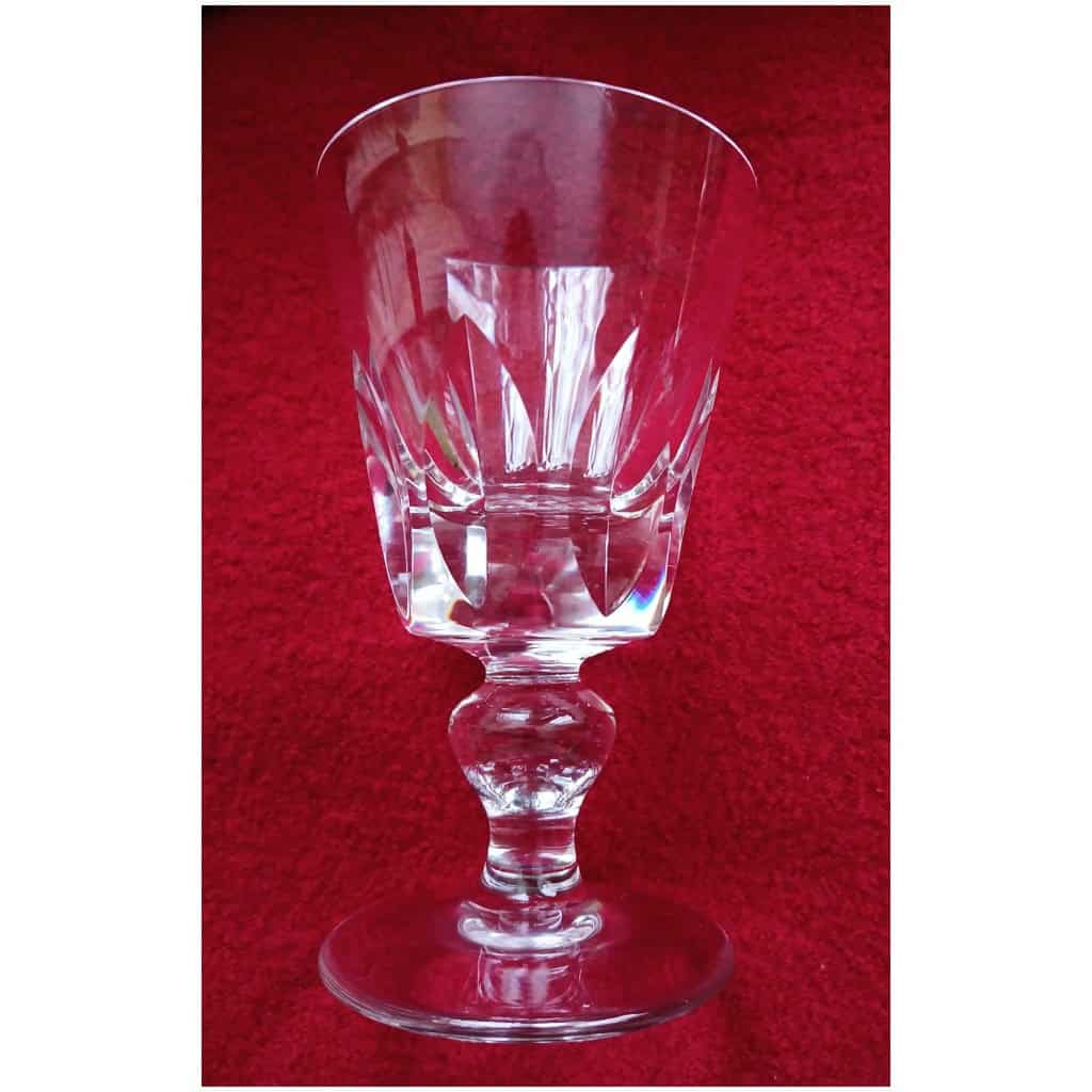 6 grands verres à eau saint Louis modèle Jersey tous signés 5