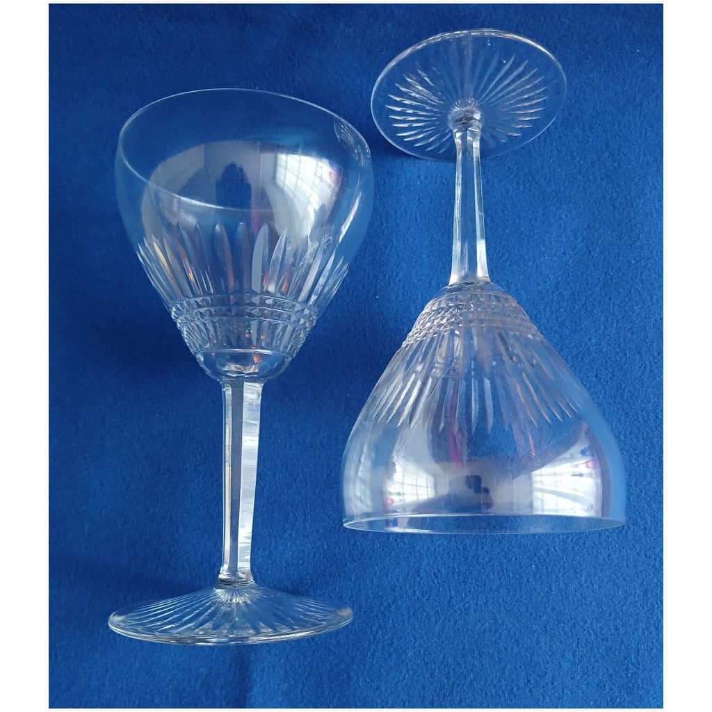 12 LARGE SAINT LOUIS WATER GLASSES COLI 6 MODEL