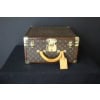 Malle à chapeau Louis Vuitton carrée, boite a chapeaux Vuitton carrée 40 23