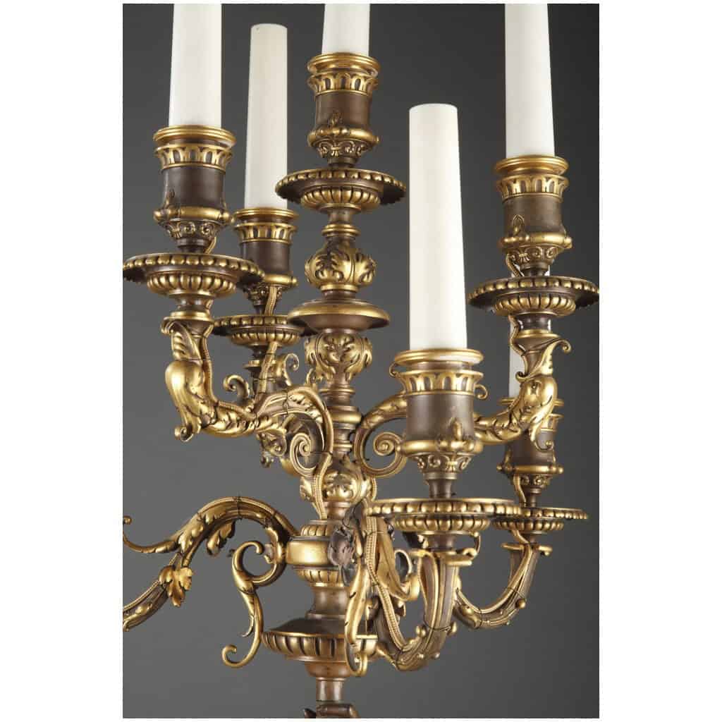 BARBEDIENNE – PAIRE DE TORCHÈRES EN BRONZE PAR DUBOIS & FALGUIERE 11