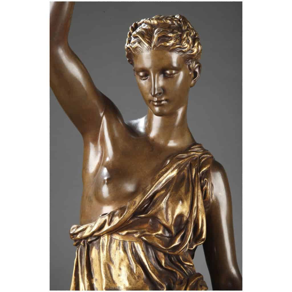 BARBEDIENNE – PAIRE DE TORCHÈRES EN BRONZE PAR DUBOIS & FALGUIERE 15