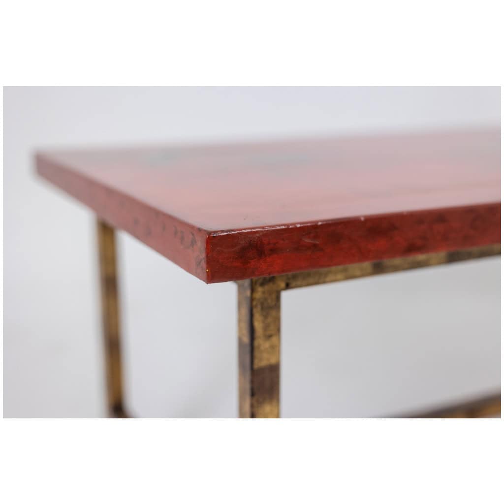 Coffee table in lacquer and gilded iron. 1950s. LS5874250H 6