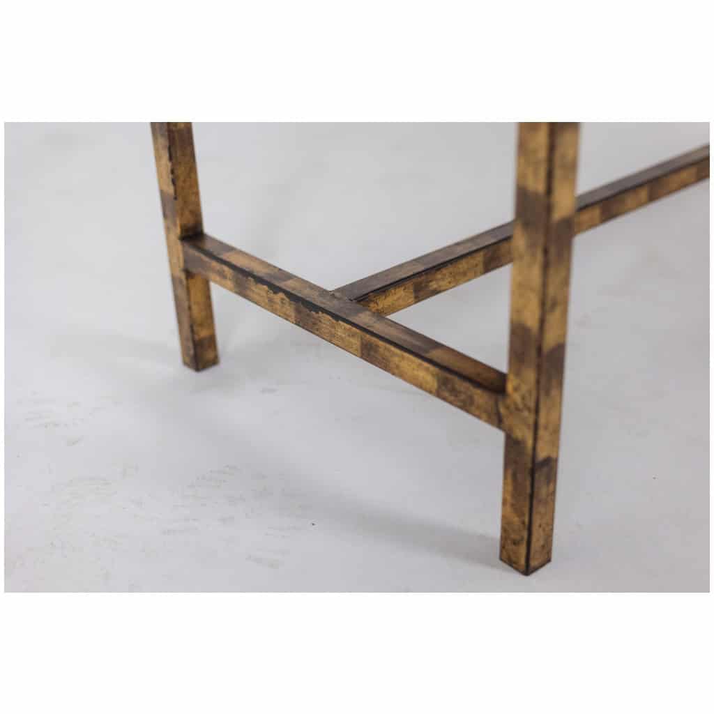 Coffee table in lacquer and gilded iron. 1950s. LS5874250H 5