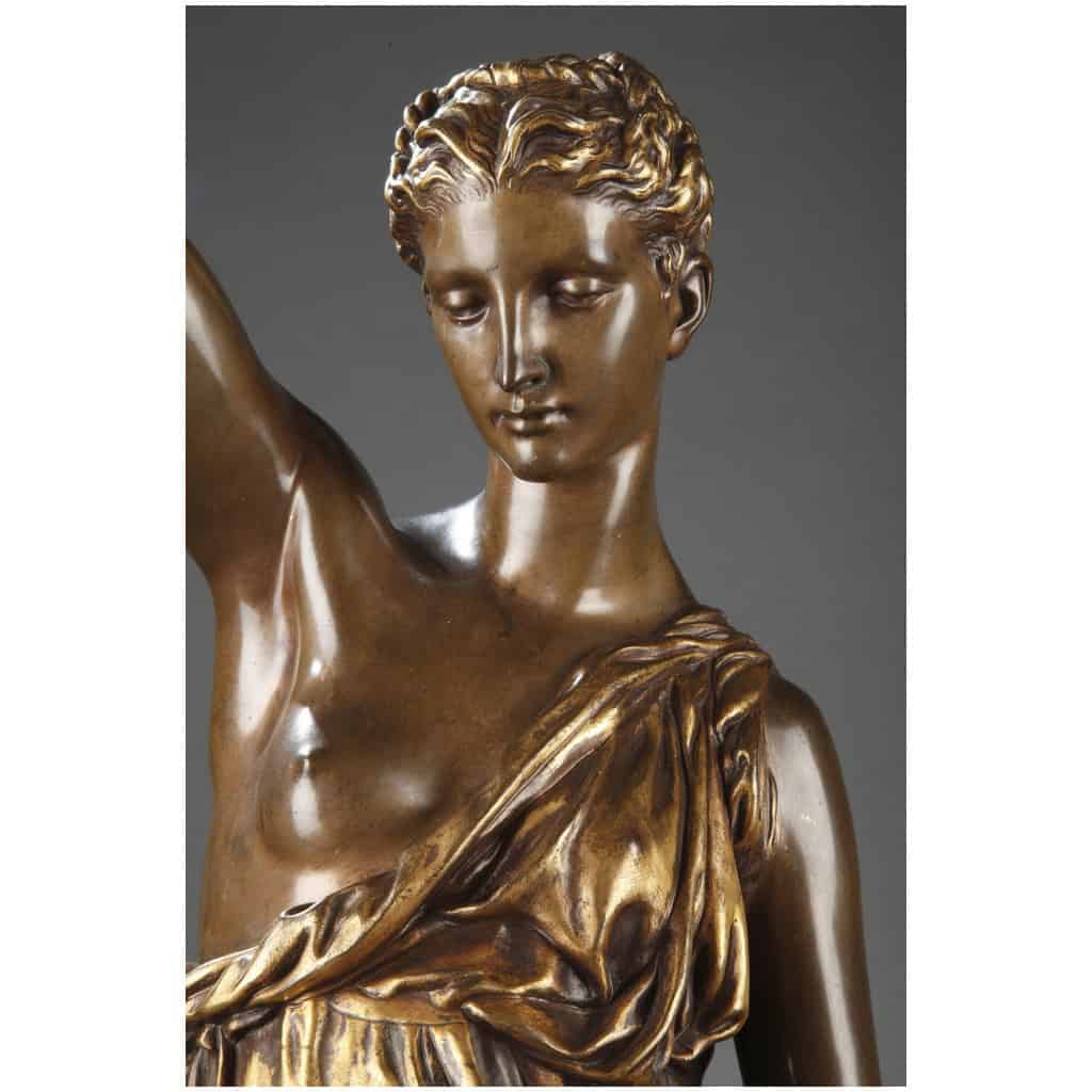 BARBEDIENNE – PAIRE DE TORCHÈRES EN BRONZE PAR DUBOIS & FALGUIERE 16
