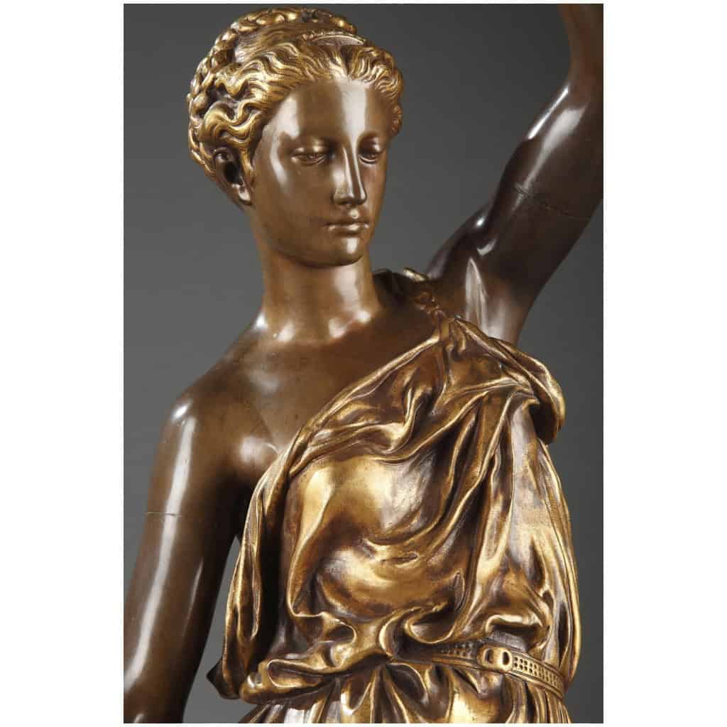 BARBEDIENNE – PAIRE DE TORCHÈRES EN BRONZE PAR DUBOIS & FALGUIERE 17