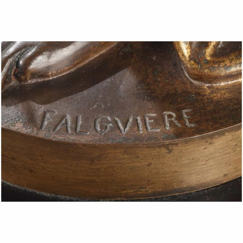 BARBEDIENNE – PAIRE DE TORCHÈRES EN BRONZE PAR DUBOIS & FALGUIERE 23