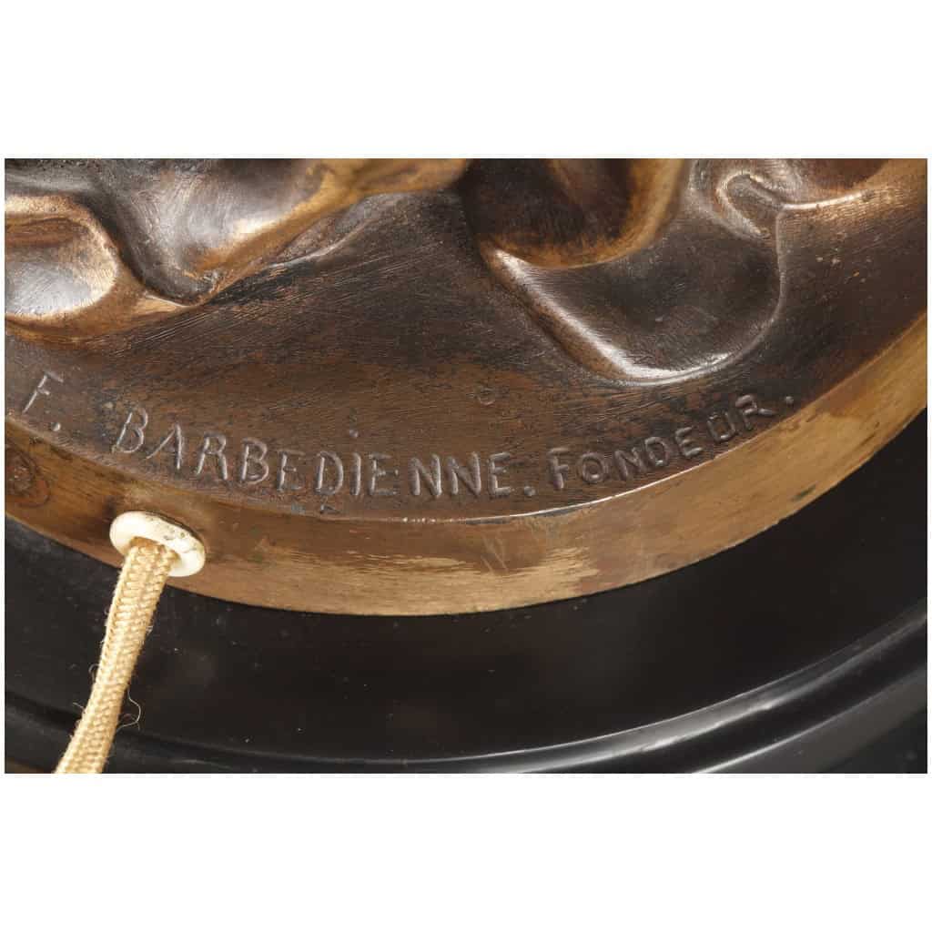 BARBEDIENNE – PAIRE DE TORCHÈRES EN BRONZE PAR DUBOIS & FALGUIERE 24