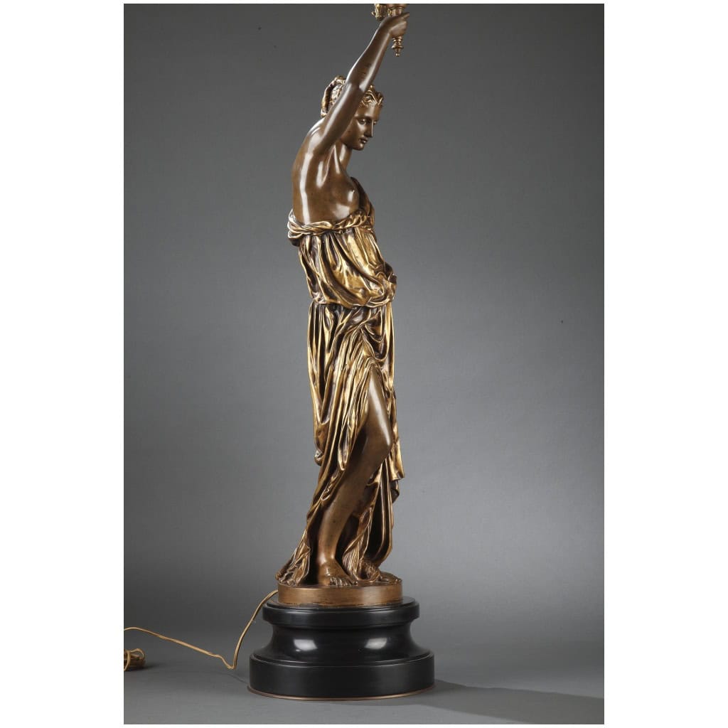 BARBEDIENNE – PAIRE DE TORCHÈRES EN BRONZE PAR DUBOIS & FALGUIERE 29