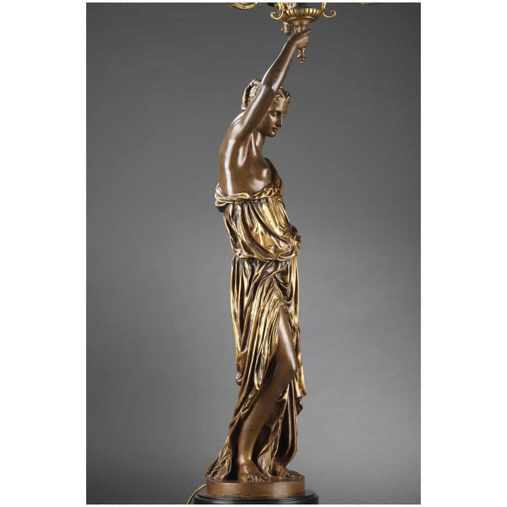 BARBEDIENNE – PAIRE DE TORCHÈRES EN BRONZE PAR DUBOIS & FALGUIERE 30