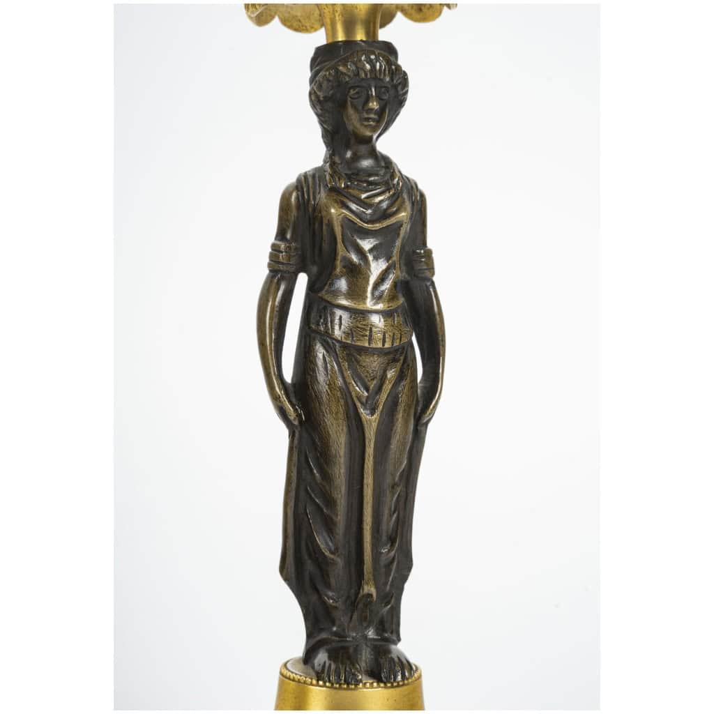 Pair Of Empire Period Candlesticks. 7