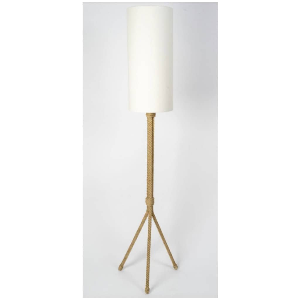 1950 Lampadaire en corde par Audoux Minet 4