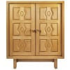 1950 Armoire basse en chêne massif par Guillerme et Chambron 9