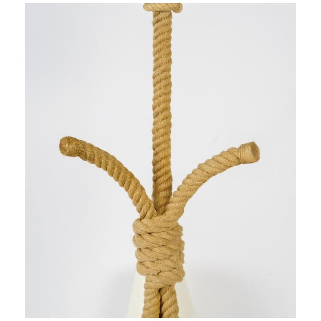 Lustre en corde 1950 par Adrien Audoux & Frida Minet 7