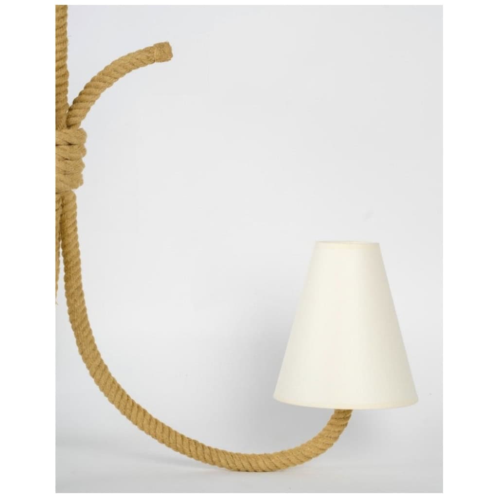 Lustre en corde 1950 par Adrien Audoux & Frida Minet 6