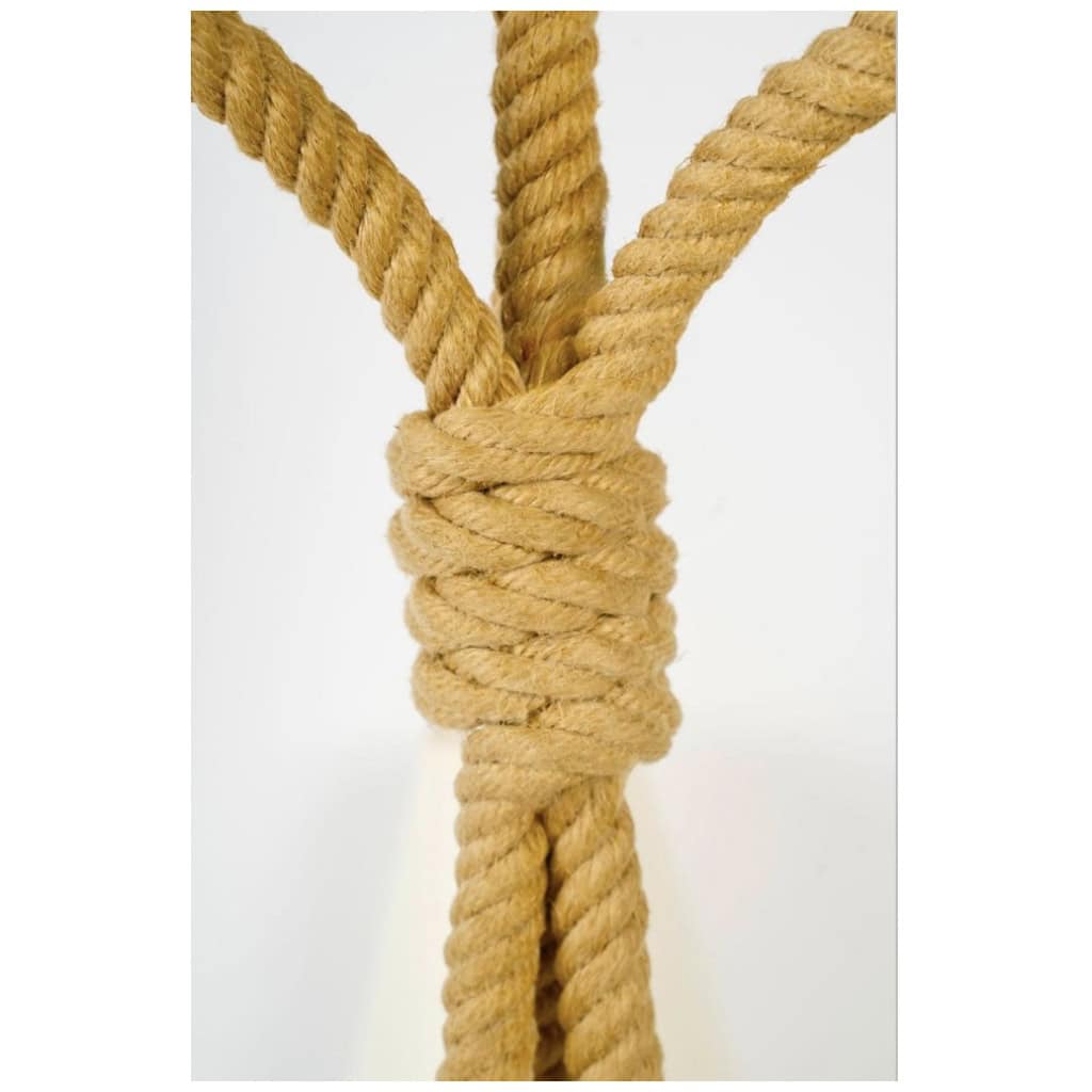 Lustre en corde 1950 par Adrien Audoux & Frida Minet 5