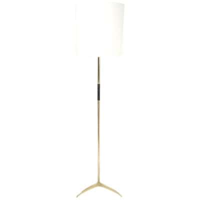 1950 Lampadaire en bronze et laiton par Stilnovo