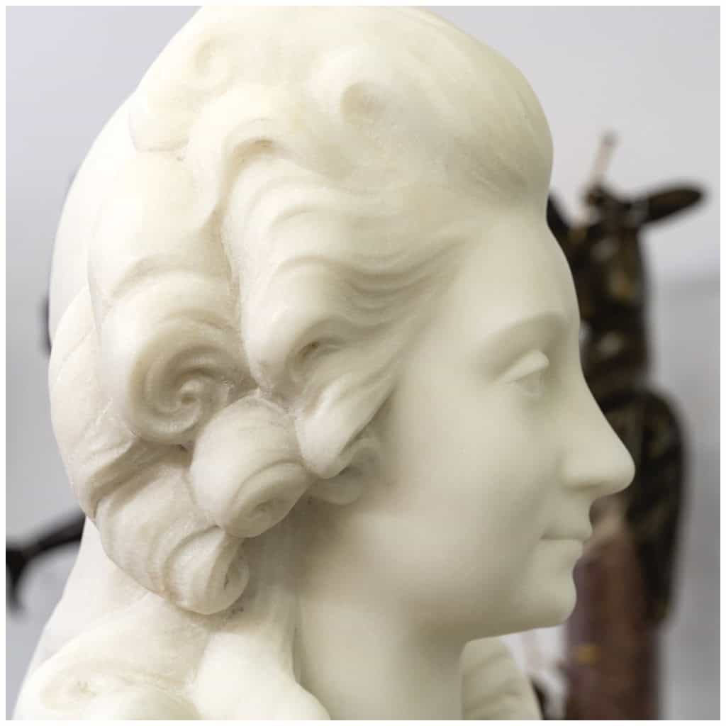 Buste En Marbre Blanc De Carrare « Madame De Pompadour » , Guglielmo Pugi (1850-1915) 8