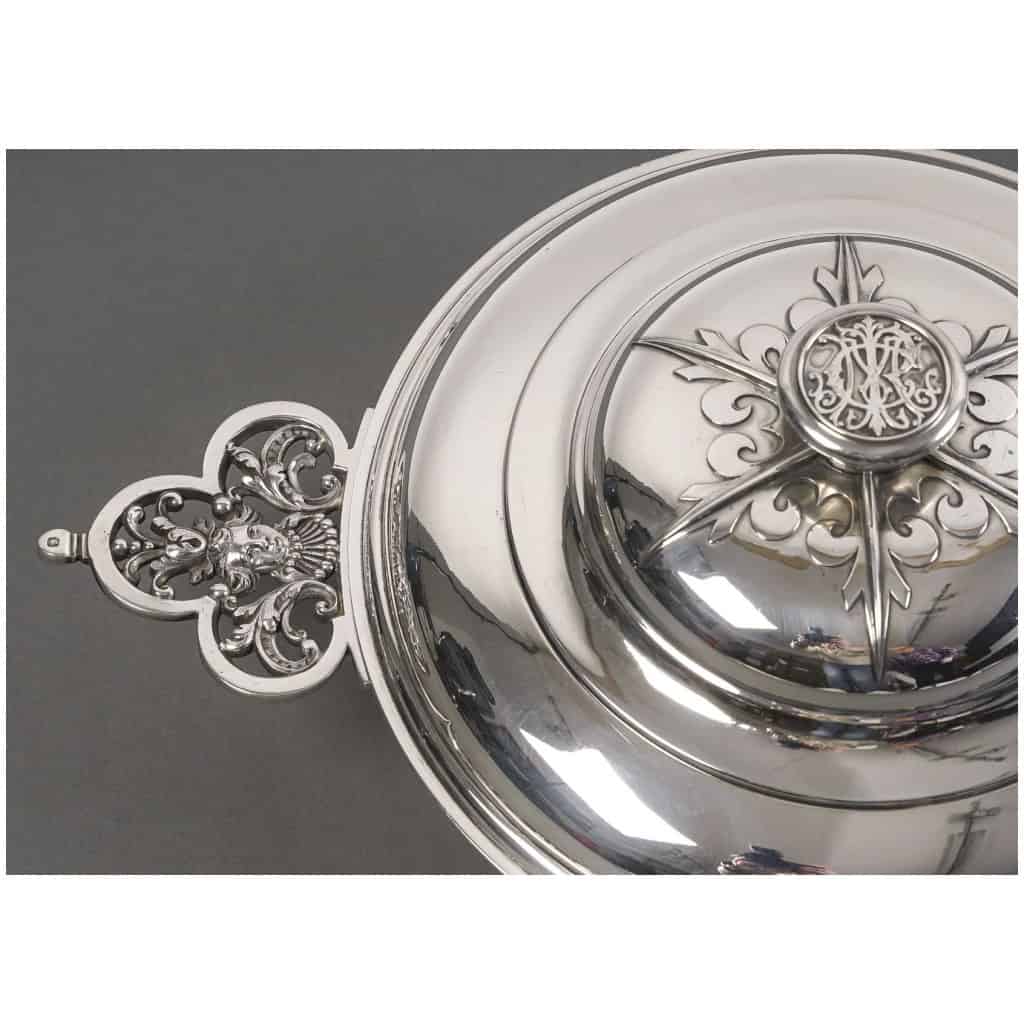 CARDEILHAC – GARNITURE DE TABLE « RENAISSANCE » MASCARON ARGENT FIN XIXÈ 9