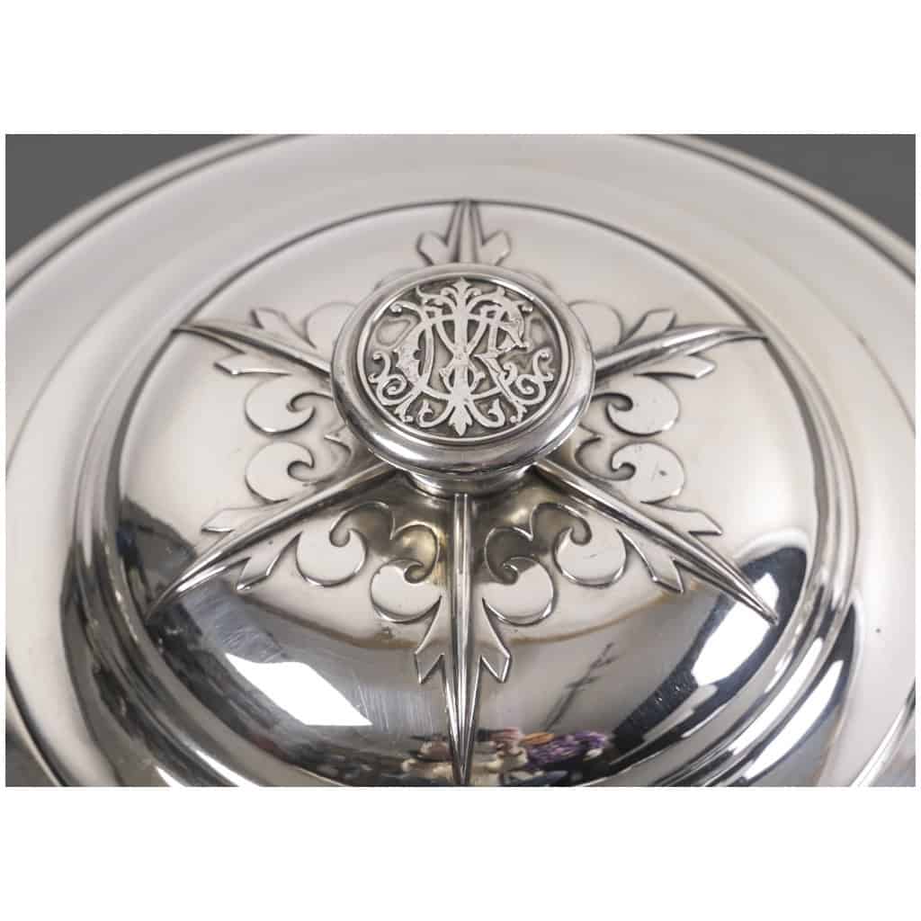 CARDEILHAC – GARNITURE DE TABLE « RENAISSANCE » MASCARON ARGENT FIN XIXÈ 10