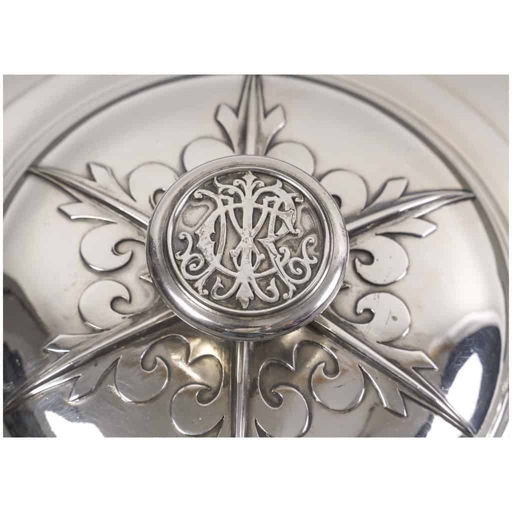 CARDEILHAC – GARNITURE DE TABLE « RENAISSANCE » MASCARON ARGENT FIN XIXÈ 11