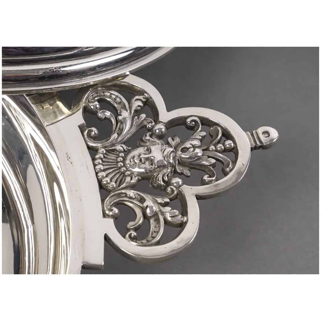 CARDEILHAC – GARNITURE DE TABLE « RENAISSANCE » MASCARON ARGENT FIN XIXÈ 13