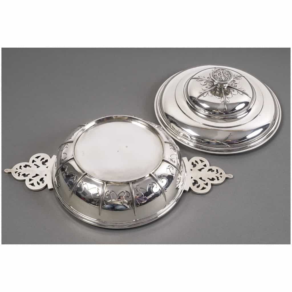 CARDEILHAC – GARNITURE DE TABLE « RENAISSANCE » MASCARON ARGENT FIN XIXÈ 14